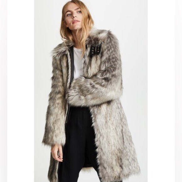 Helmut Lang Faux Fur Coat Size Medium NWOT - Picture 2 of 7